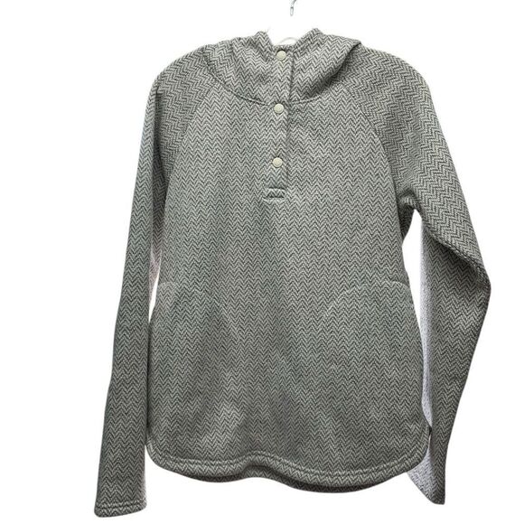 Columbia Tops - Columbia Long sleeve Hooded Pullover in Gray and White Size Medium